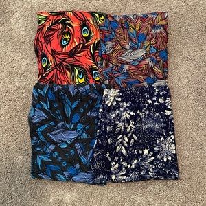 Set of 4 LuLaRoe Floral Print Leggings OS